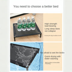 Pet Camping Bed Elevated Bed for Dogs Folding Puppy Camping Bed Dog Cat House Portable Removable Washable Puppy Beds Dog Hammock