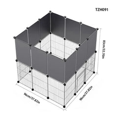 Pet Kitten Enclosure with Encrypted Mesh, Splicing Magic Cage for Rabbits, Squirrels, Small Pets, Puppy Cage, Escape-Proof