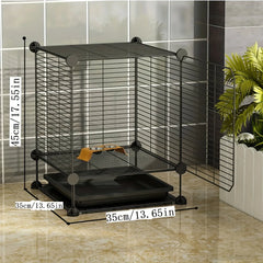 Large Multi-Layer Squirrel Cage for Home Use, Suitable for Young Pets Like Sugar Gliders, with Tray and Reinforced Structure