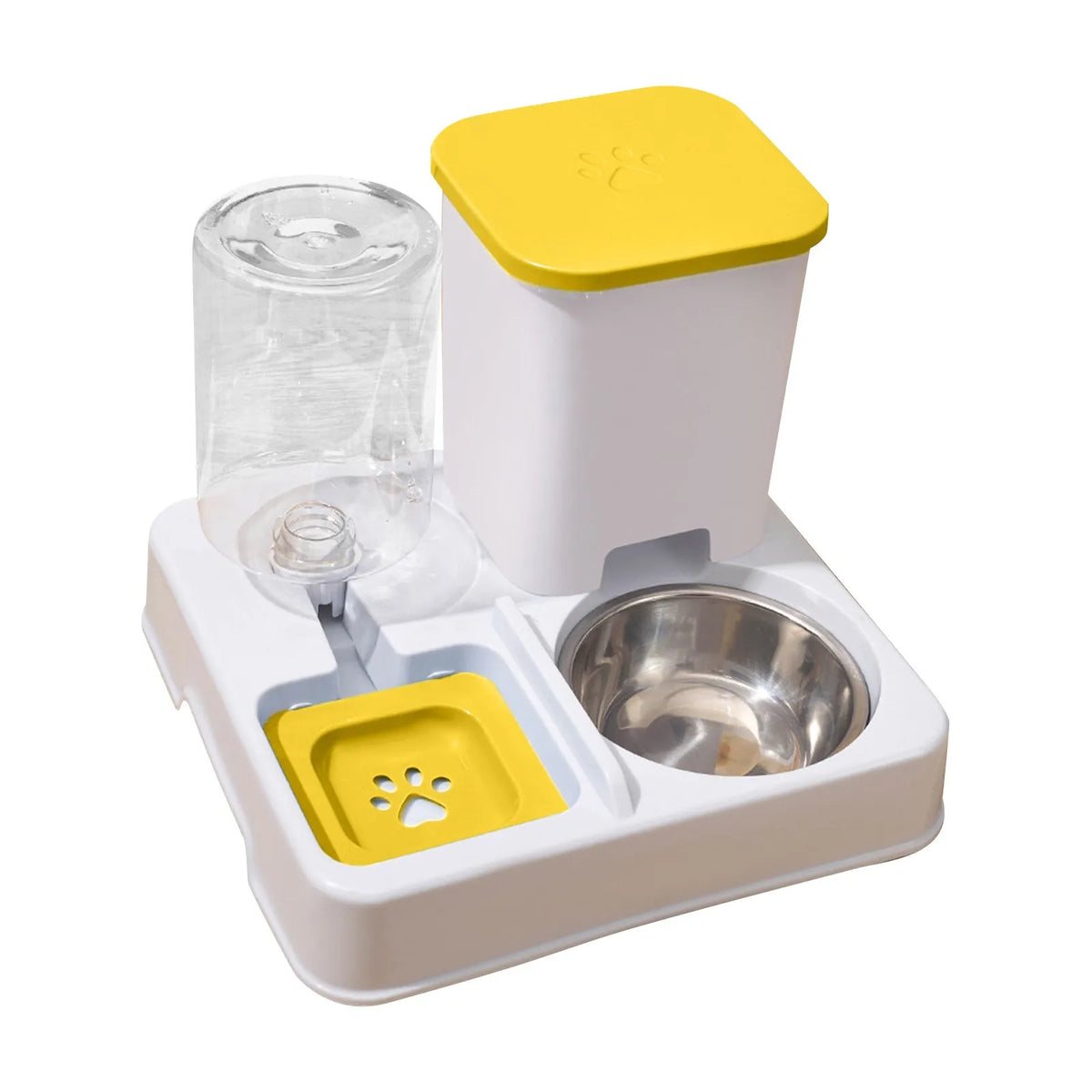 Pet Cat Automatic Feeder Drinking Water Large Capacity Two In One Water Dispenser Dry Wet Separation Food Container Pet Supplies