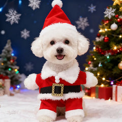 Christmas Dog Costume Funny Santa Claus Clothes for Small Medium Dogs Cats Cute Puppy Dress Up Apparel Chihuahua Pug Party Gifts