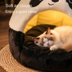 Thickened Cat Bed - Suitable for All Seasons - Closed Design - Safe and Warm - Chinese Panda Style