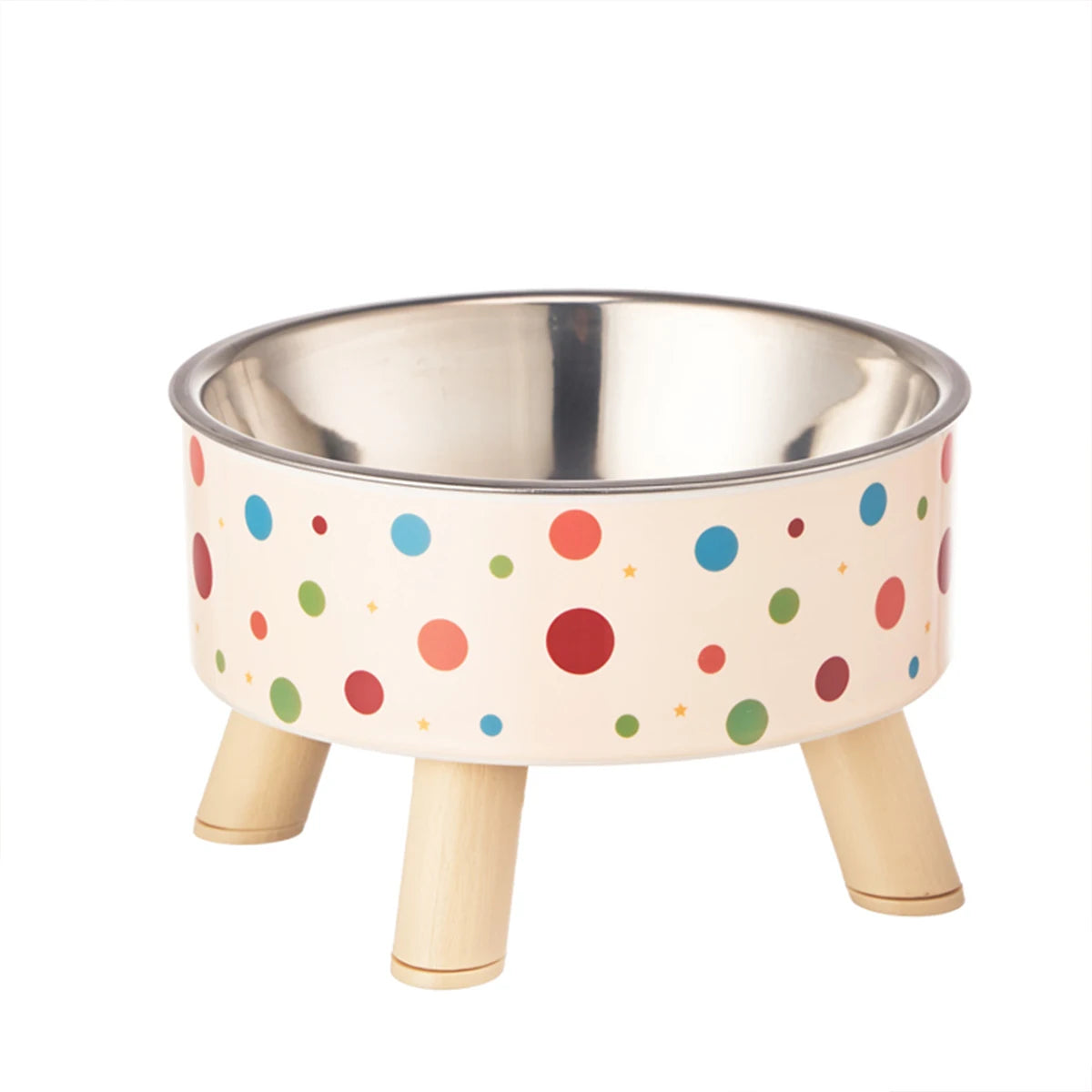 ute Cartoon Elevated Cat Bowl - Stainless Steel, Neck Protection & Anti-Choking, Large Capacity, Non-Slip Easy Clean Stylish Pet