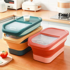 13/33LB Cat Dog Food Storage Container Collapsible Dry Cat Food Box With Lids Airtight Sealing Kitchen Grain Rice Storage Box