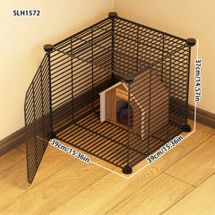 Squirrel Cage for Home Use, Spliced and Reinforced Small Pet Cage, Chinchilla Dwarf Rabbit Double-Layer Villa Hamster Cage