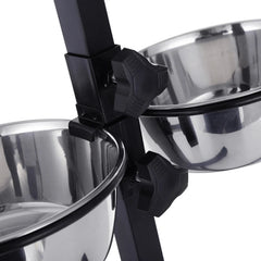 KX4B Adjustable Height Pet Dog Bowls Stainless Steel Feeding Feeder Water Bowl for Pet Dog Cats Puppy Outdoor Dish