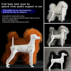 Pet simulation hair  beauty fake beautician practicing dog standard poodle full body  skeleton model dog for pet grooming