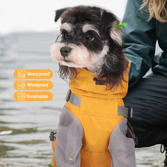 Dog Four Leg Protection Raincoat Stormtrooper Waterproof Quick Drying Pet Hooded Windproof Outdoor Raincoat Pet Dog Coat