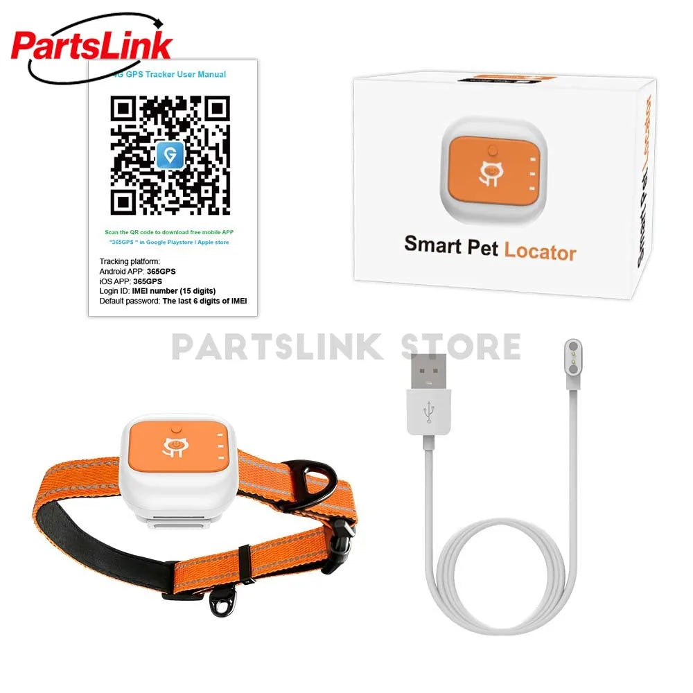4G Dog Cat GPS Tracker for Pets - Waterproof Smart Locator with App, Live Tracking & Light/Sound Search with Subscription