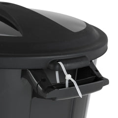 20 Gallon Plastic Garbage Can with Click Lock Lid Durable Handles Waste Bin Indoor Outdoor Use