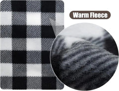 EXPAWLORER Plaid Cat Sweater Warm Fleece Hoodie Vest for Cats Small Dogs Fall Winter Coat Pullover Buffalo Check Clothing