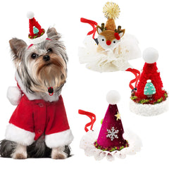 1PC Christmas Dog Cap Adjustable Dog Hats Winter Elk Decoration Pet Head Accessories For Dogs and Cats Cute Pet Supplies