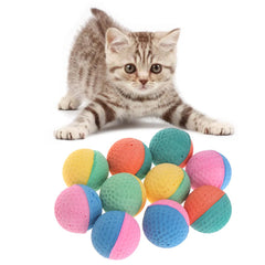 10pcs Pet Toys Latex Ball Cat Toy Foam Ball Kitten Frolic Cat Ball Toy cat toy ball interactive scratching chaser
