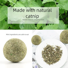 Peppermint toy, edible cat peppermint balls, safe and healthy for cats, eucalyptus, cats, indoor chasing game toy, for cleaning