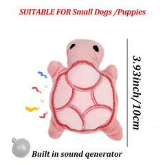 Mini cute turtle dog plush toy, squeaking dog teething sound toy, soft and safe, good for dental health, suitable for puppies