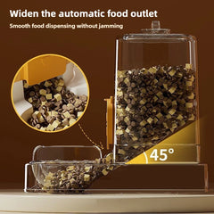 1-Pack Automatic Gravity-Fed Cat Water Dispenser & Feeder - Spill-Proof Large Capacity One-Piece Design,