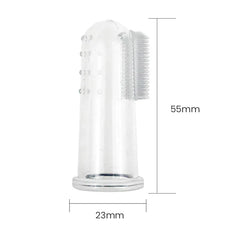 Super Soft Silicone Finger Toothbrush for Dogs Cats Dental Care Tartar Remover Gum Care with Massaging Nubs Breath Freshener