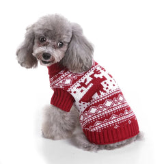 Dog Stripes Sweaters Winter Knitting Pet Sweater for Medium Large Dogs Christmas Elk Dog Clothes Labrador Pullovers Costume