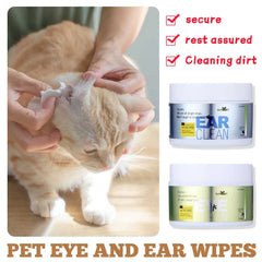 120 Pcs Pet Eye Wet Wipes Cat Dog Tear Stain Remover Gentle Cleaning Wipes Sterile Grooming Cleaning Paper Towels