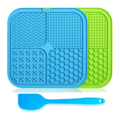 4in1 Dog Licking Mat Split Puzzle Designed Healthy Slowly Feeding Relief Anxiety Safe Material Washable Feeder Pad Pet Supplies