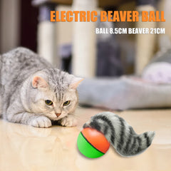 Electric Beaver Weasel Rolling Ball Pet Dog Cat Interactive Chasing Toys Random Traning Dogs Agility Toys Supplies