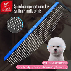 Fenice Pet Grooming Single Moon Style Comb Stylist Aviation Aluminum Ultra-light High-end Comb Styling Dog