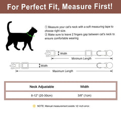 Personalized Cat Collar PU Leather Cat Safety Collars Adjustable Kitten Necklace With Free Engraved ID Nameplate Bell Gift