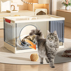 Multifunctional Cat Villa Large Indoor Pet Cage Multilayer Transparent Dog House Folding Luxury Cats Villa Bed with Storage Box