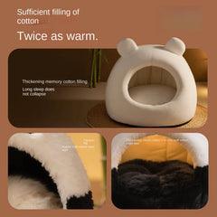 Thickened Cat Bed - Suitable for All Seasons - Closed Design - Safe and Warm - Chinese Panda Style