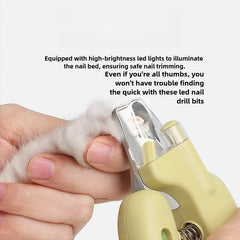 Pet Nail Clipper with LED Light Safe Trimmer for Cat and Dog Professional Grooming Tool Quick Stop Safety Guard Toe Claw Cutter