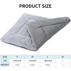 Dog Bed Mat Washable Cat Cushion Soft Premium Plush Dogs Mattress Sofa Dual Purpose Clearance for Dogs, Suitable For Winter