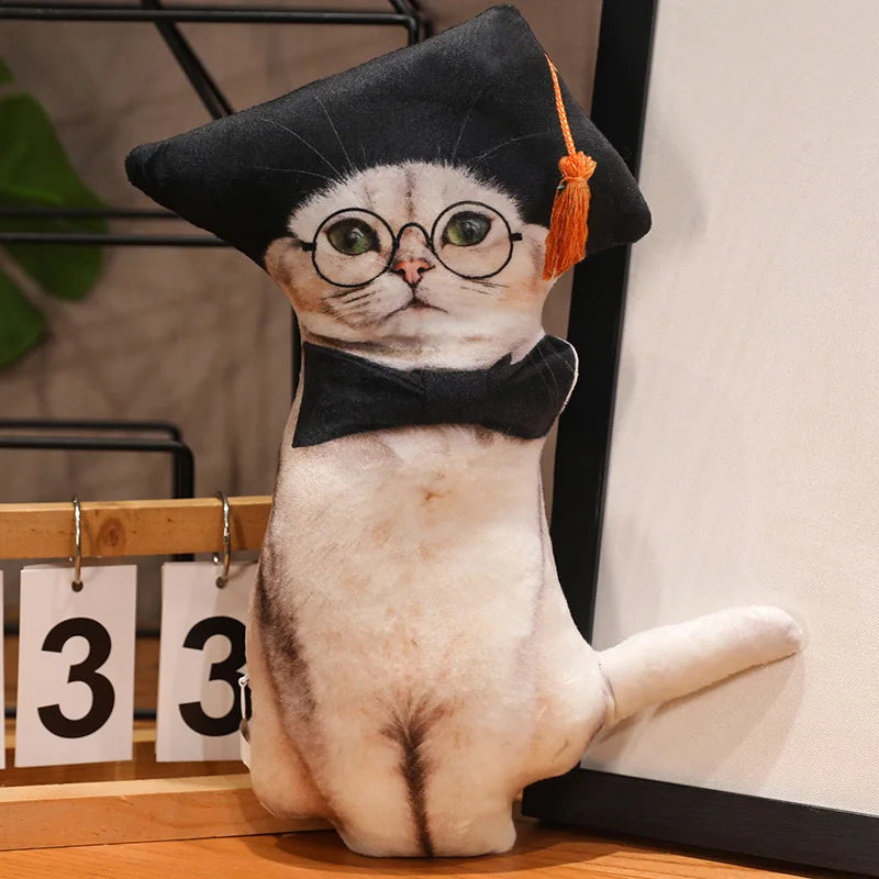 10 Style 30cm Cute Simulation Funny Happy Cat Throw Pillow Plush Toy Stuffed Animal Birthday Holiday Gift Kids Collectible Toy