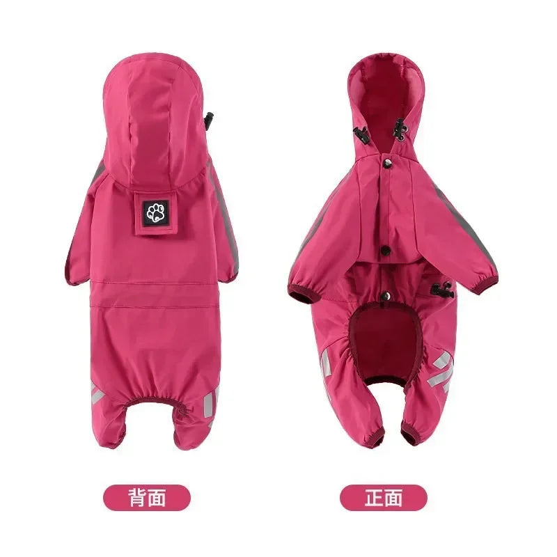 Pet Dog Waterproof Raincoat Jumpsuit Reflective Rain Coat Sunscreen Dog Outdoor Clothes Jacket for Small Medium Dog Pet Supplies