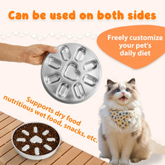 Stainless Steel Slow Feeder Dog Bowls Pet Anti Choking Spine Protection Double Sided Use anti Overturning Cat Bowl