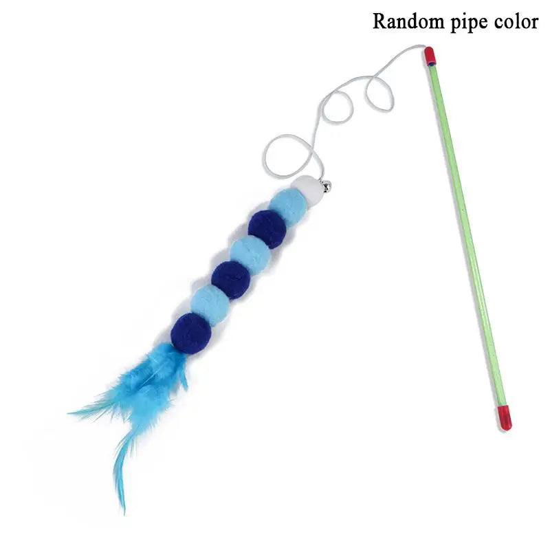 Soft Feather Toy Colorful Cat Toy Funny Cat Stick Small Accessories Safety Pet Supplies Fashion Daily Items Cute Useful Cat Toy