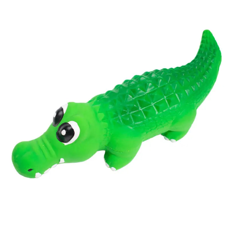 Dog Chew Toy Latex Crocodile Pet Squeaky Toys For Small Medium Dogs Interactive Teeth Cleaning Dog Sounding Toy Pet Supplies