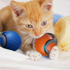Cats Toy Ball Smart Electric Ball for Cats With Feather Teaser Intelligent Automatic Movement Active Scrolling Pet Toys Supplie