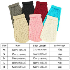 Dog Sweaters for Small Dogs Winter Warm Clothes Turtleneck Knitted Chihuahua For Sphinx Cat Dog Sweater ForYork Warm Dog Clothes