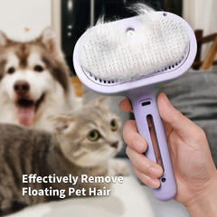 Multifunctional cat steam brush – USB charging pet grooming tool for shedding and cleaning