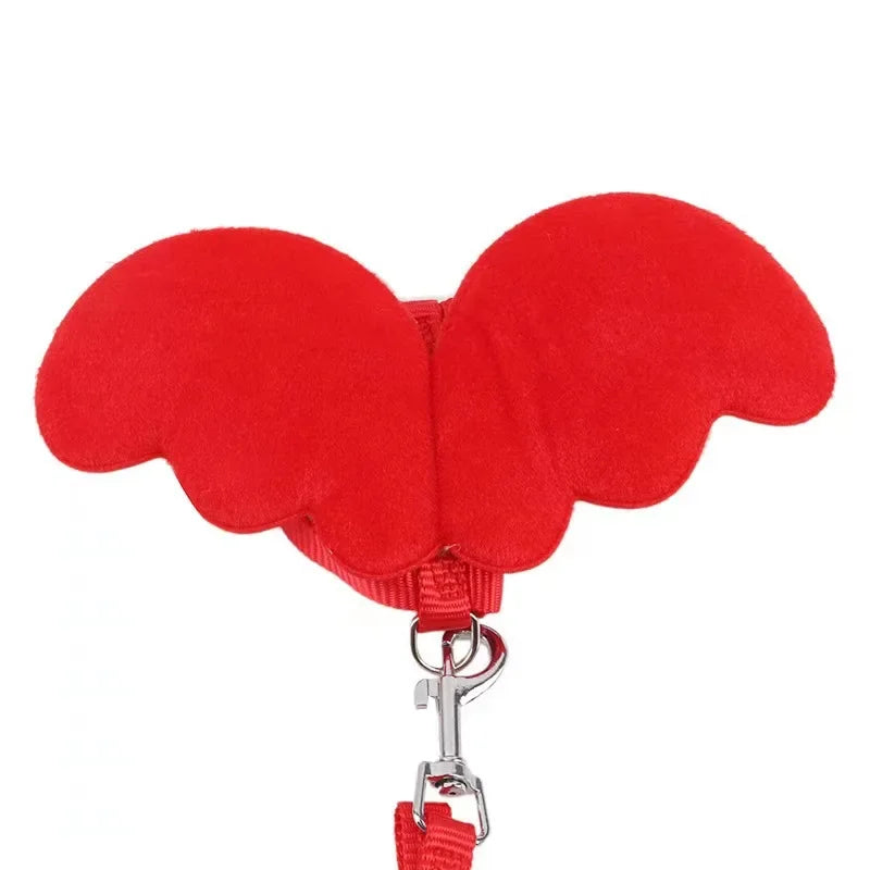 1pc Angel Wings Pet Harness and Handle Set for Cats and Small Dogs Leash Rabbit Leash Cat Leash Retractable Adjustable Chest