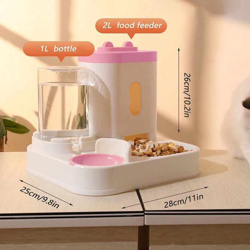 New cat feeding water feeder smoothly out water dog bowl cat basin two-in-one water dispenser cat bowl pet supplies