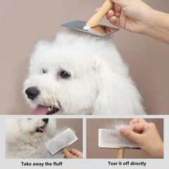 New Dog Short Hair Brush Dog Comb Solid Wood Cat Comb Pet Hair Remover Large Dog Comb Car Animal Hair Brush GSZ05