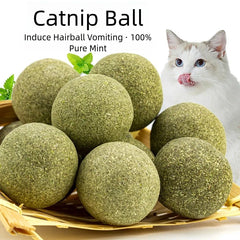 Peppermint toy, edible cat peppermint balls, safe and healthy for cats, eucalyptus, cats, indoor chasing game toy, for cleaning