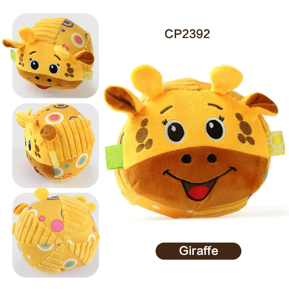 Plush Dog Voice Toys Balls Soft Fur Rattan Balls Moving Ringtones Fun and Interactive Pet Dog Toys Chewing Toys Animal Shape