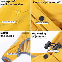 Pet Dog Waterproof Raincoat Jumpsuit Reflective Rain Coat Sunscreen Dog Outdoor Clothes Jacket for Small Medium Dog Pet Supplies