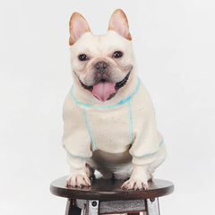 Autumn and winter pet clothes, dog and cat beige thermal clothing