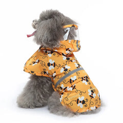 Fashion Pet Hooded Raincoat Dog Raincoat Cute Hooded Dog Clothes Reflective Dog Clothing Keep Your Dog Dry On Rainy