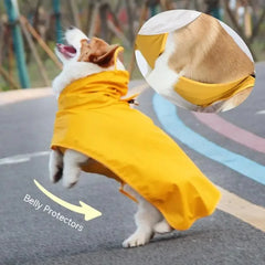 Waterproof Pet Raincoat Hooded Jacket Soft Outdoor Clothes For Large Medium Small Dogs Raincoat Pets Raincoat with Leash HolePet