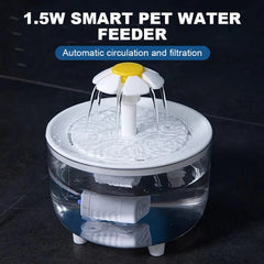 1200ml Electric Mute Automatic Cat Water Fountain with USB Filtering for Clean and Fresh Drinking Experience