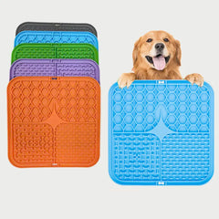 Dog and cat licking mat pet licking mat anti-choking slow food tableware slow food bowl licking plate pet cat yogurt placemat
